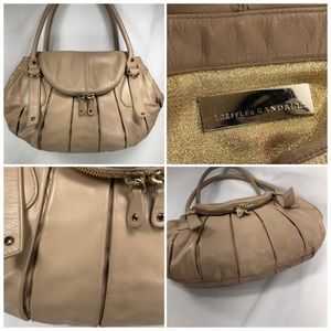Loeffler Randall Beige Pleated Shoulder Bag